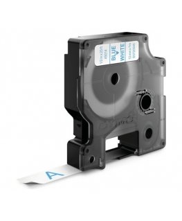 DYMO D1 -Standard Labels - Blue on Transparent - 12mm x 7m