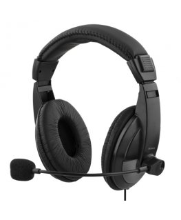 Deltaco HL-57 headphones/headset Wired Head-band USB Type-A Black