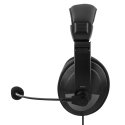 Deltaco HL-57 headphones/headset Wired Head-band USB Type-A Black
