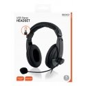Deltaco HL-57 headphones/headset Wired Head-band USB Type-A Black