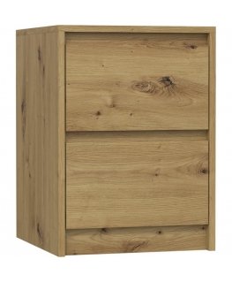 Topeshop K2 ARTISAN nightstand/bedside table 2 drawer(s) Oak