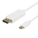 Deltaco USBC-DP051-K videokaabliadapter 0,5 m USB tüüp-C DisplayPort Valge