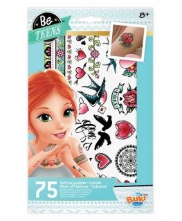 75 washable tattoos - Colored, Blunt