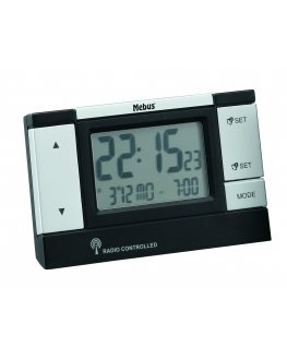 Mebus 51059 будильник Цифровой будильник Черный, Серебристый