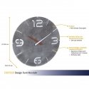 TFA-Dostmann 60.3536.15 wall/table clock Круглый Серый, Белый