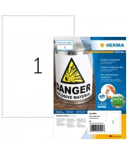 HERMA 9501 self-adhesive label Rectangle Permanent White 50 pc(s)