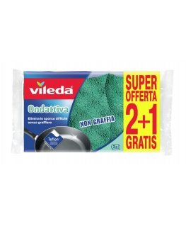 Vileda 139181 sponge Rectangular Microfibre Green 3 pc(s)