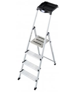 Krause 126528 ladder Step ladder Aluminium, Black