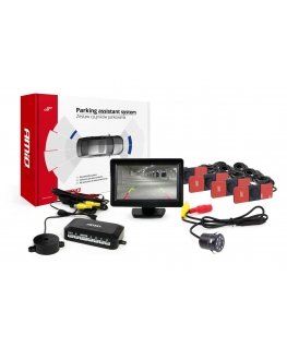 Amio Parking sensor kit tft01 4.3 "with camera hd-307-and 4 black sensors inside