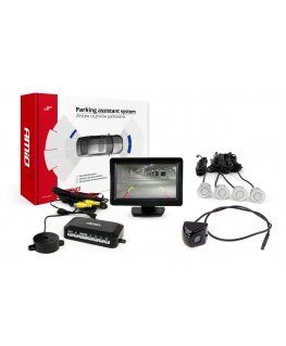 Amio Parking Sensor Kit TFT01 4.3 Inch with HD-310 Camera 4 Sensors Silver