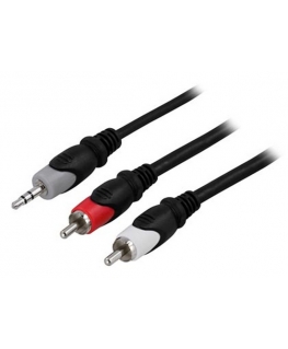Deltaco MM-142 audio cable 5 m 3.5mm 2 x RCA Multicolour