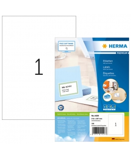 HERMA 4428 printera etiķete Balts Pašlīmējošās printera uzlīmes