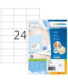 HERMA 4464 printerimärgis Valge Iseliimuv printerisilt