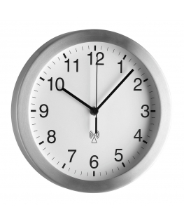 TFA-Dostmann 98.1091.02 Sienas un galda pulkstenis Apaļš Alumīnijs, Balts