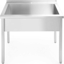 Single bowl feeding pool Budget Line STEEL 1000 x 600 x 850 cm - Hendi 811023