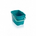 Bucket 14L with push-on wheels blue