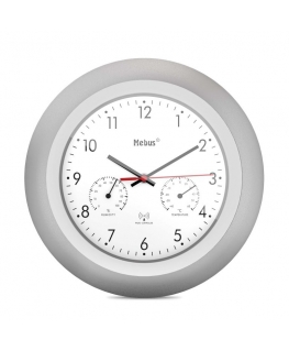 Mebus 19450 wall/table clock Digital clock Round Silver, White