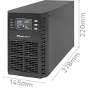Qoltec Power source emergency UPS 1kVA | 1000W | Power Factor 1.0 | LCD | EPO| USB | Online Qoltec Power source emergency UPS 1kVA | 1000W | Power Factor 1.0 | LCD | EPO| USB | Online