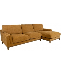 Corner sofa BASIL RC, dark Geltonas