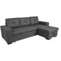 Corner sofa bed CARITA dark pilkas