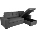 Corner sofa bed CARITA dark pilkas