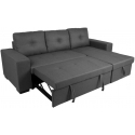 Corner sofa bed CARITA dark gray
