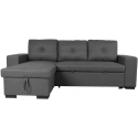 Corner sofa bed CARITA dark pilkas