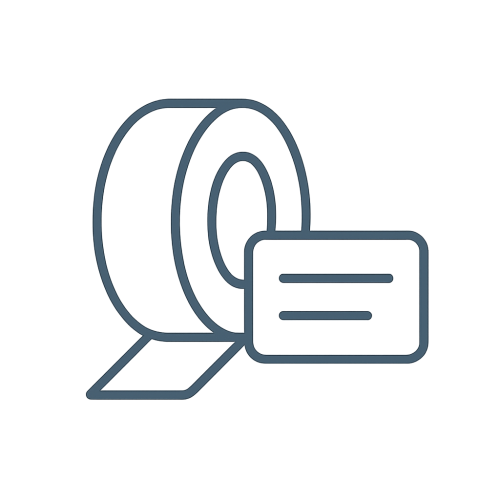 Adhesive labels and tapes